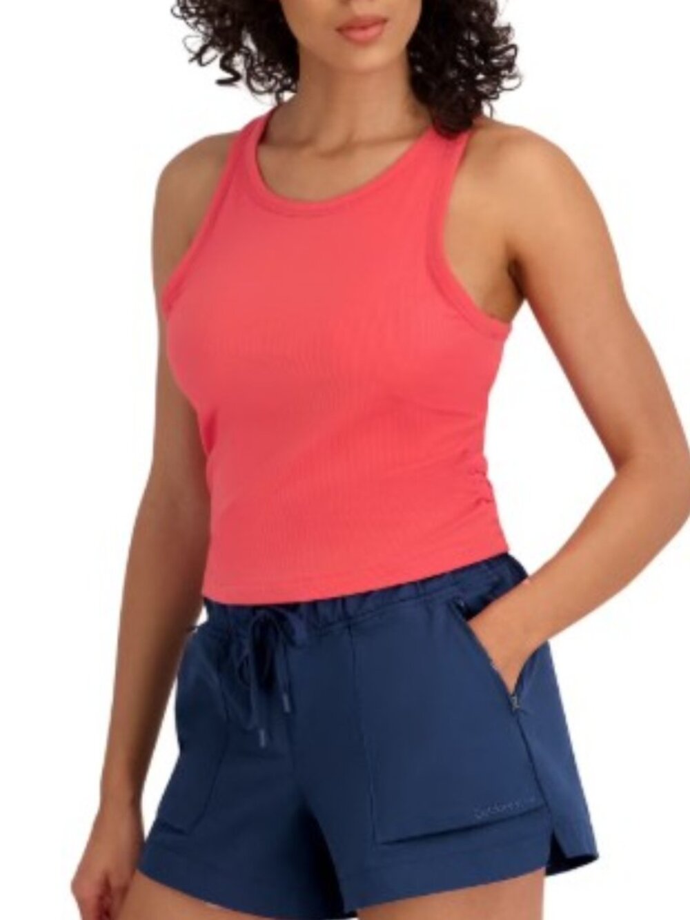 NWT - Outdoor Voices Women's Stretchy Rib Knit Modal Tank w/Removable Pads